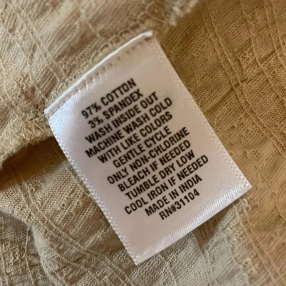 Wonderly women’s dress large 12 14 ruffle tan khaki beige sleeveless stretch NWT - Picture 8 of 10